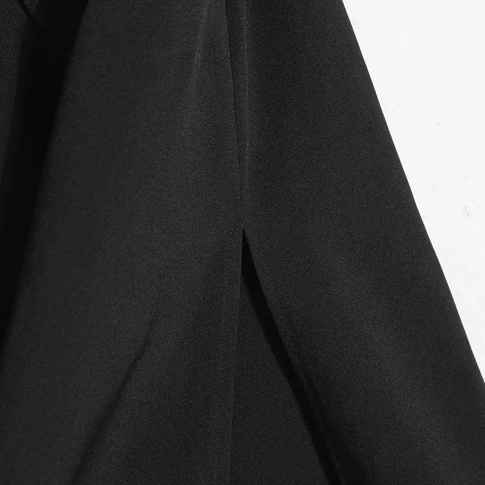 Goth Dark Elegant Mall Gothic Trumpet Women Midi Skirts Grunge High Waist Split Sexy Club Long Skirt Slim Party Streetwear - Tophatter Daily Deals