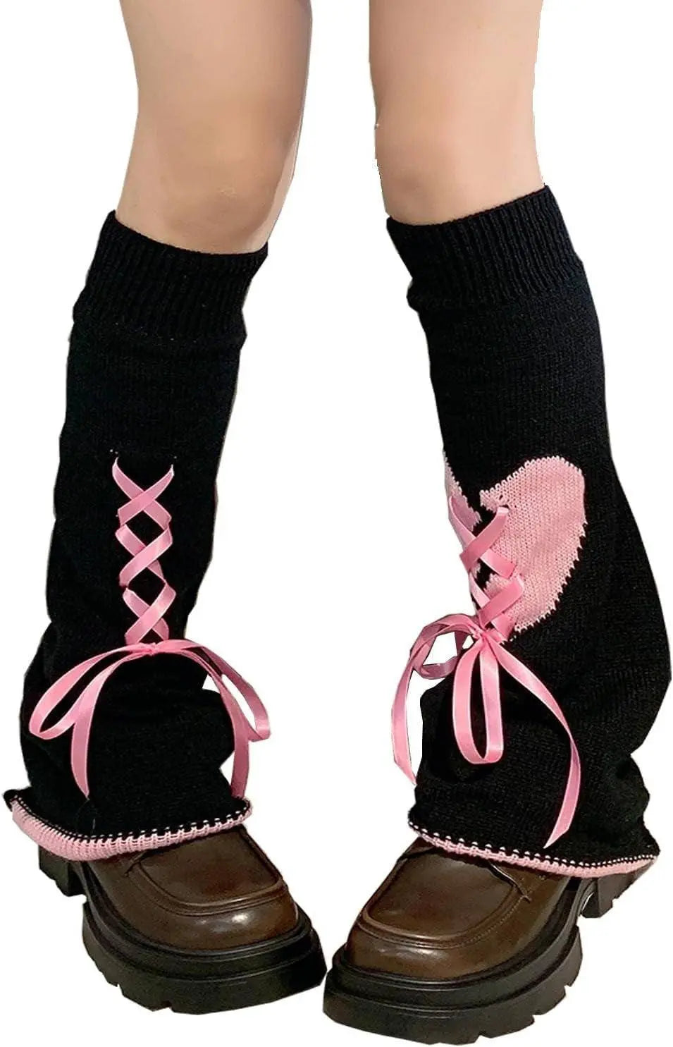 Goth Leg Warmers, Gothic Women's Leg Warmers, Kawaii Legwarmer Winter Boots Stocking Girl Preppy Style Leg Warmers Women Knee High Socks - Tophatter Daily Deals