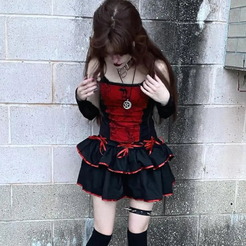 Gothic Cami Tops Y2K Aesthetic Grunge Mall Goth Crop Top Mesh Spider Net Lace Tank Lace Top E-girl Harajuku Slim Tees - Tophatter Daily Deals