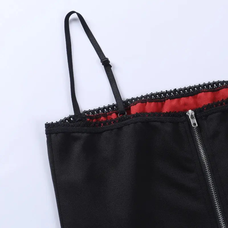 Gothic Cami Tops Y2K Aesthetic Grunge Mall Goth Crop Top Mesh Spider Net Lace Tank Lace Top E-girl Harajuku Slim Tees - Tophatter Daily Deals