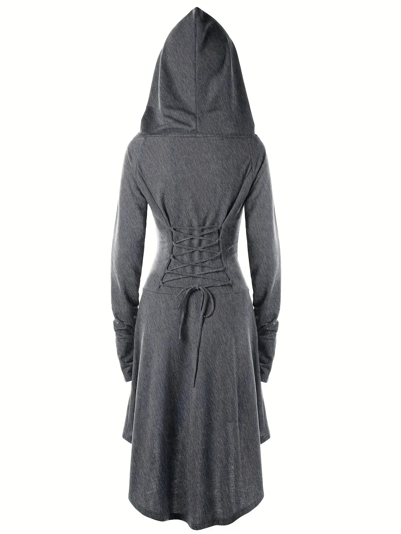 Gothic Witch Cosplay Dress, Medieval Renaissance Halloween Cosplay Hooded Costume, Women's Clothing - Tophatter Daily Deals