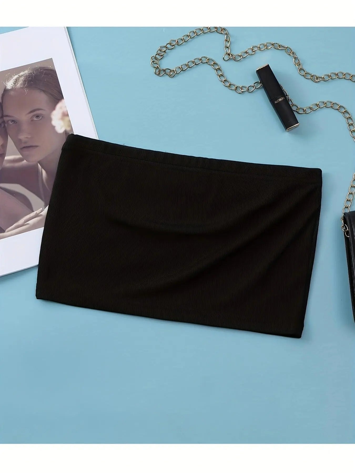 Graphic Print Tube Top, Y2K Summer Sleeveless Top, Women's Clothing - Tophatter Daily Deals