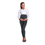 Fleece Lined Maternity Leggings - Mom Thick Leggings Soft Warm Full Length Cotton Pregnancy Pants Graphite Clothing - Tophatter Daily Deals