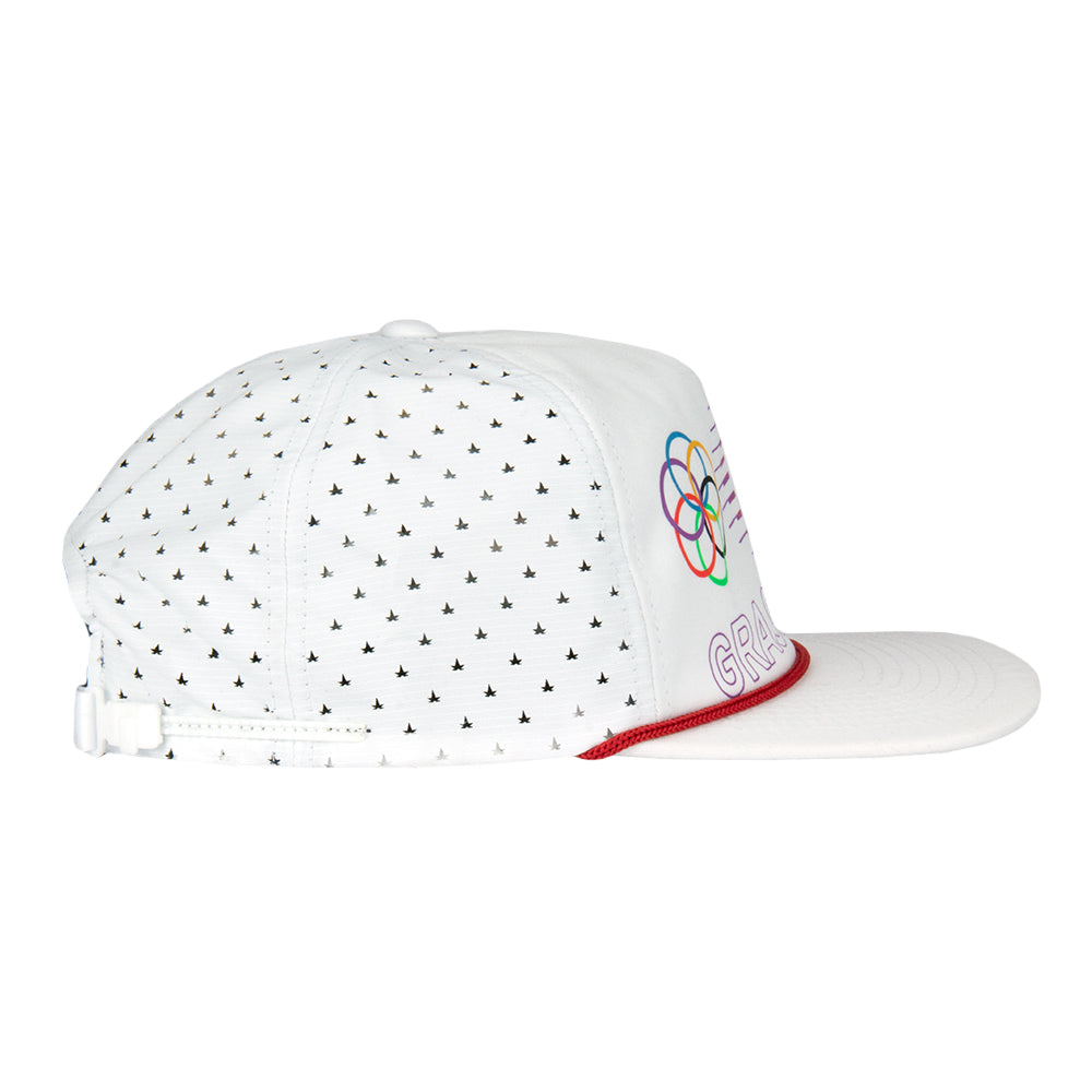 Grassroots California Bleizing White Zipperback Hat Headwear - Tophatter Daily Deals