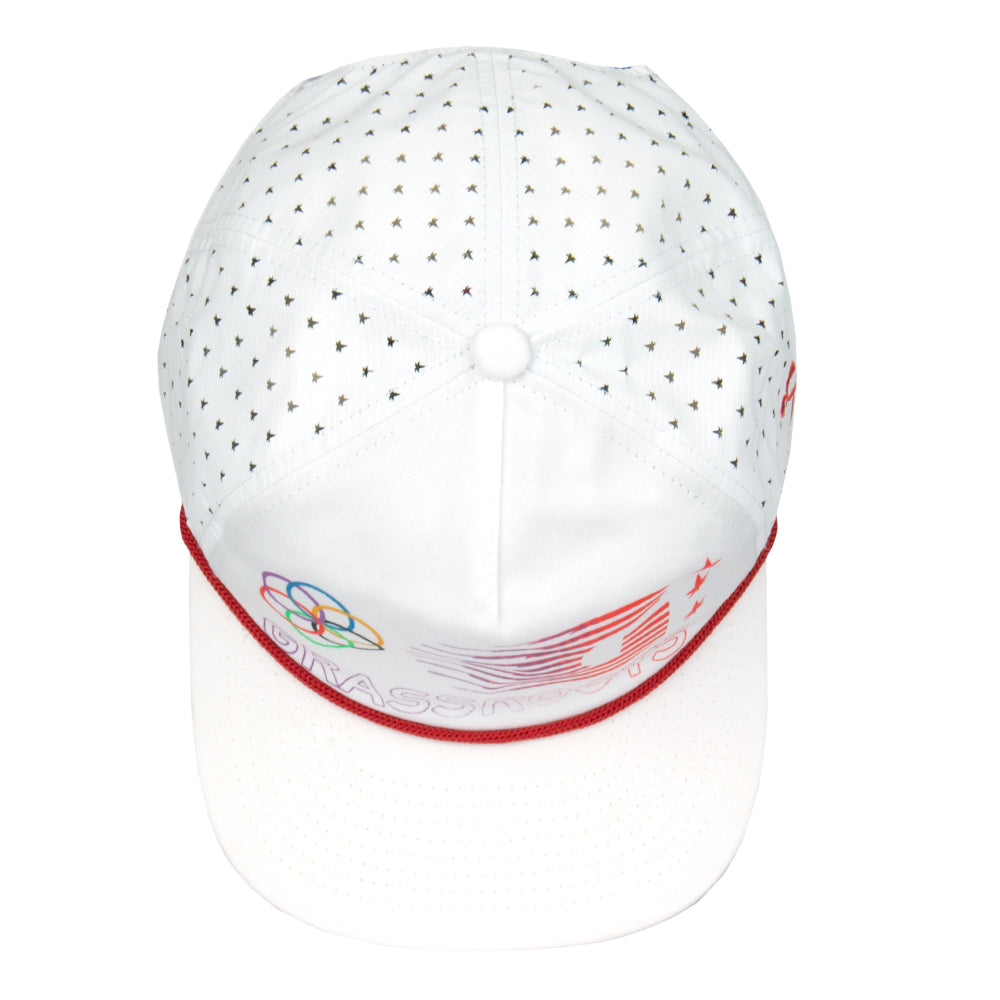 Grassroots California Bleizing White Zipperback Hat Headwear - Tophatter Daily Deals