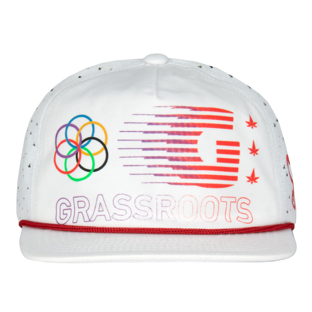 Grassroots California Bleizing White Zipperback Hat Headwear - Tophatter Daily Deals