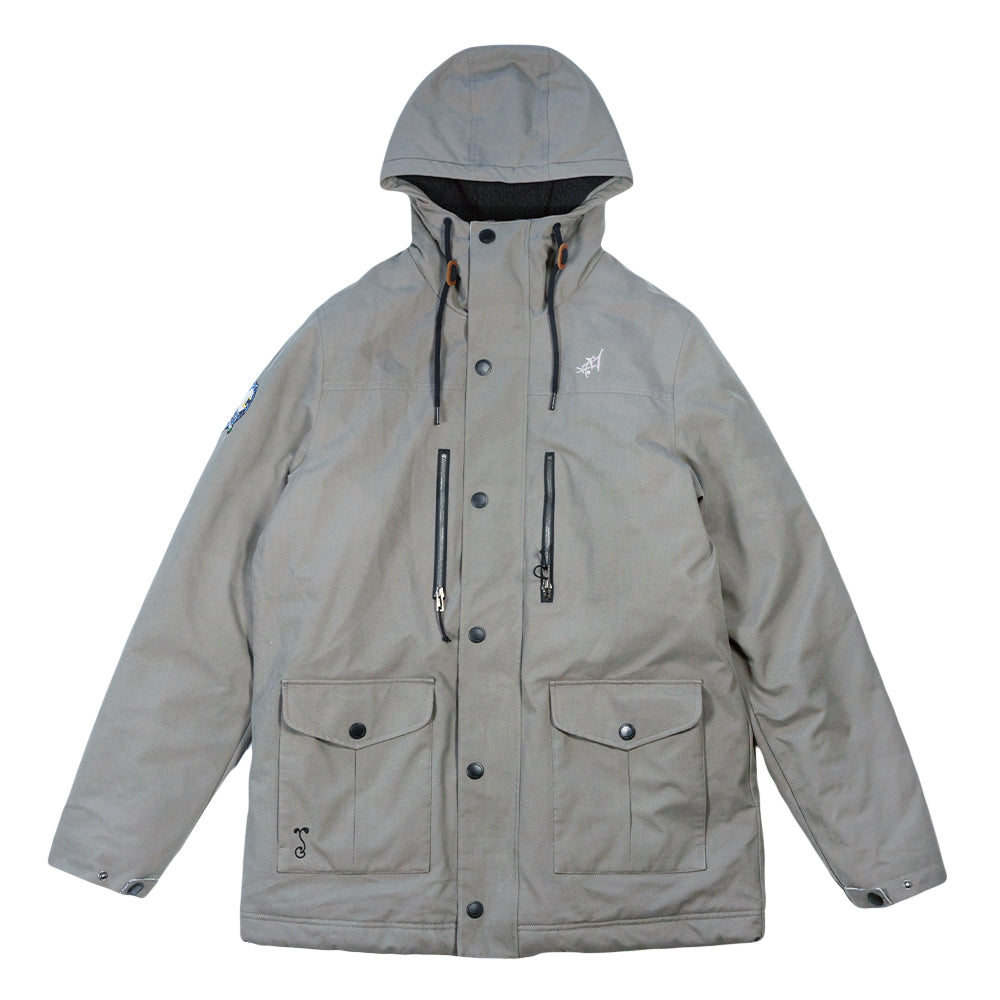 Grassroots California Aaron Brooks Split Moon Gray Parka Jacket Gray Jacket Jackets - Tophatter Daily Deals