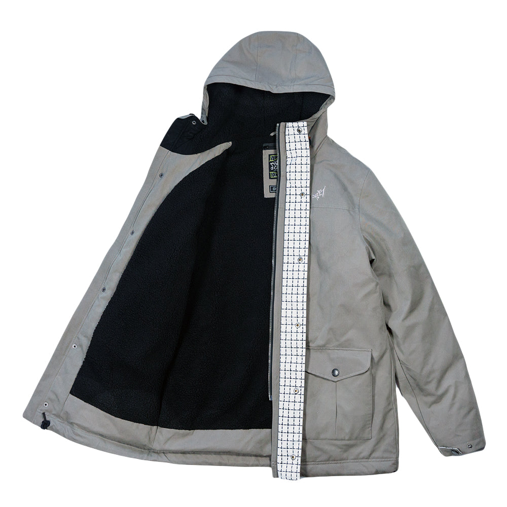Grassroots California Aaron Brooks Split Moon Gray Parka Jacket Jackets - Tophatter Daily Deals