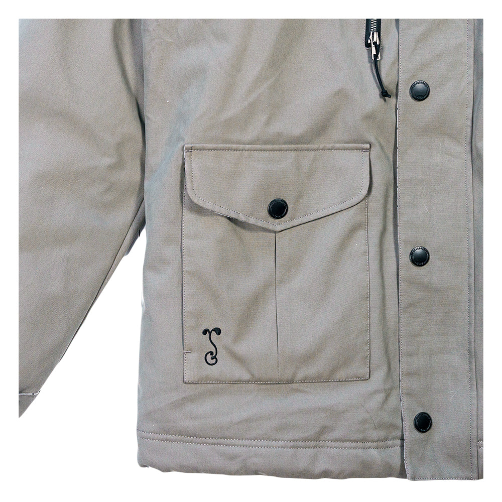 Grassroots California Aaron Brooks Split Moon Gray Parka Jacket Jackets - Tophatter Daily Deals