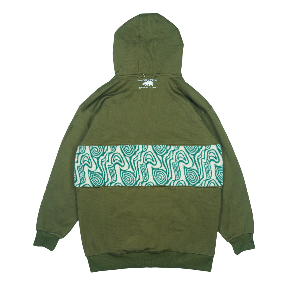 Grassroots California Removable Bear Green Fur Tall Pullover Hoodie Hoodie - Tophatter Daily Deals