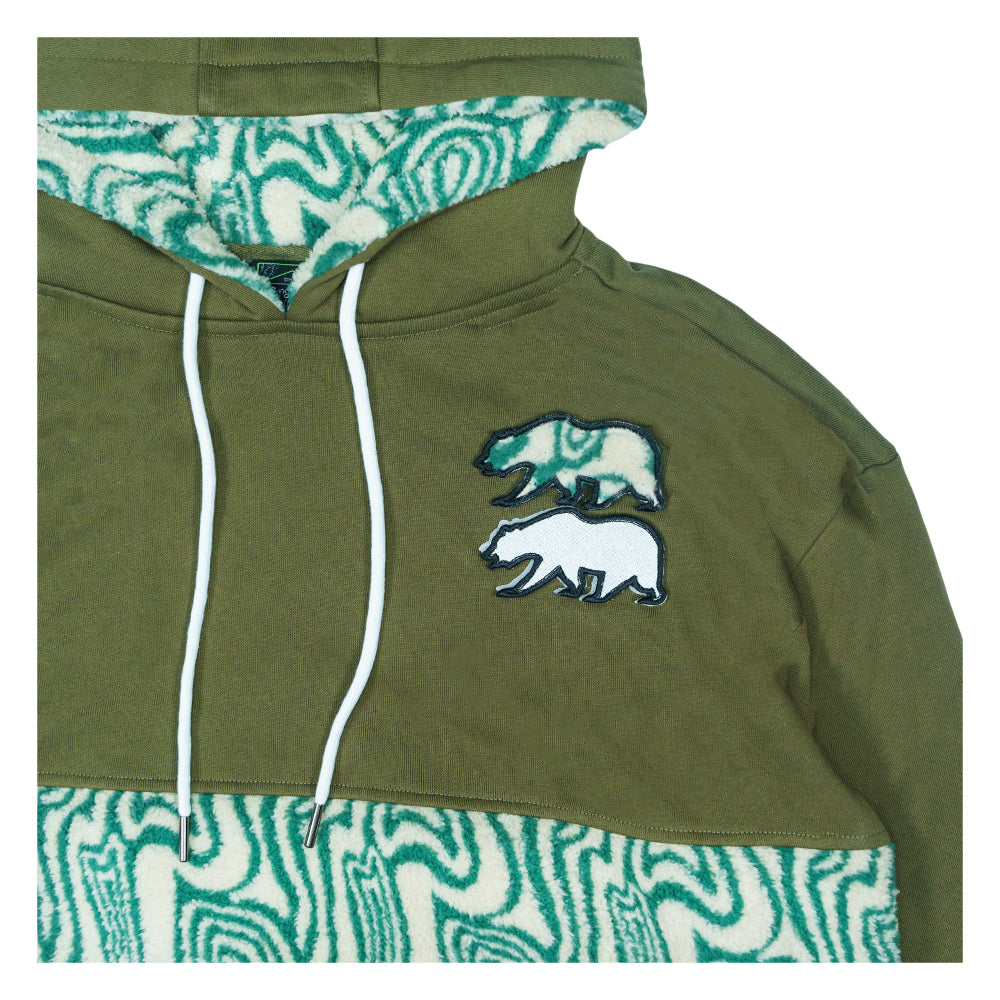 Grassroots California Removable Bear Green Fur Tall Pullover Hoodie Hoodie - Tophatter Daily Deals