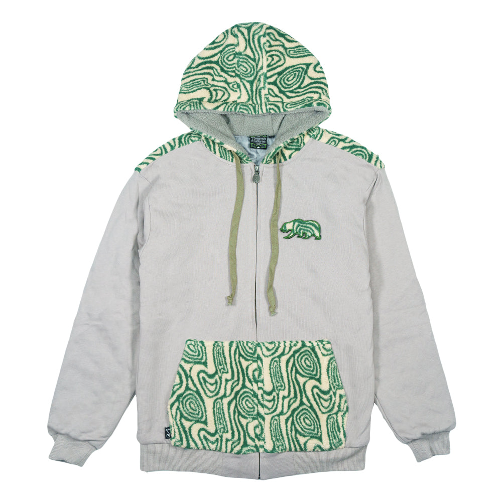 Grassroots California Removable Bear Green Fur Zip Up Hoodie Green Zip Up Hoodie Hoodie - Tophatter Daily Deals