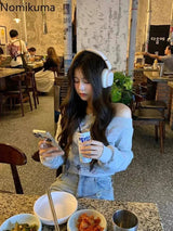 Gray Print T Shirts Women Clothing Long Sleeve Slash Neck Casual Tees Fashion Summer Camisetas Crop Tops Streetwear Sexy Tshirt - Tophatter Daily Deals