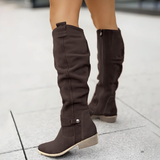 Supportive Women's Knee Boots - Suede Slouch, Everyday - Tophatter Daily Deals