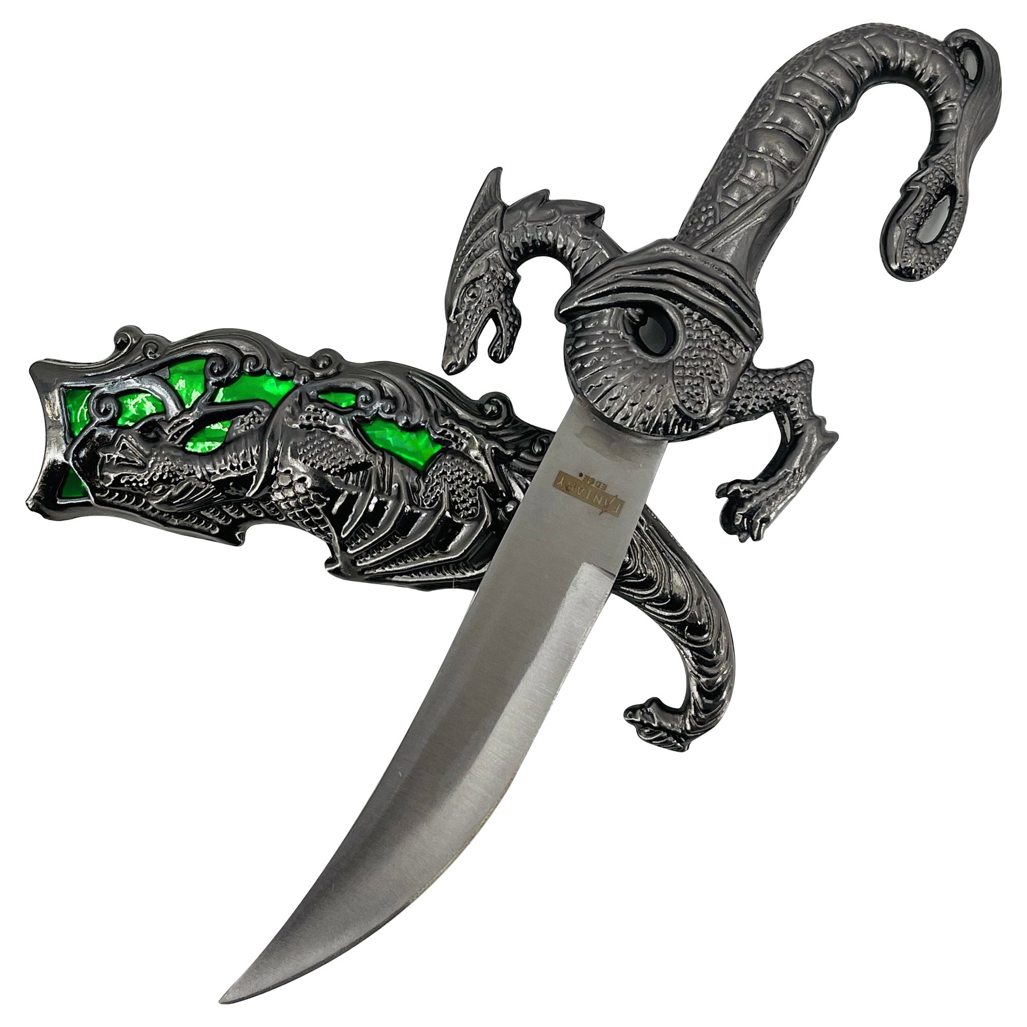 Green Dragon Fantasy Dagger Knife Dagger - Tophatter Daily Deals