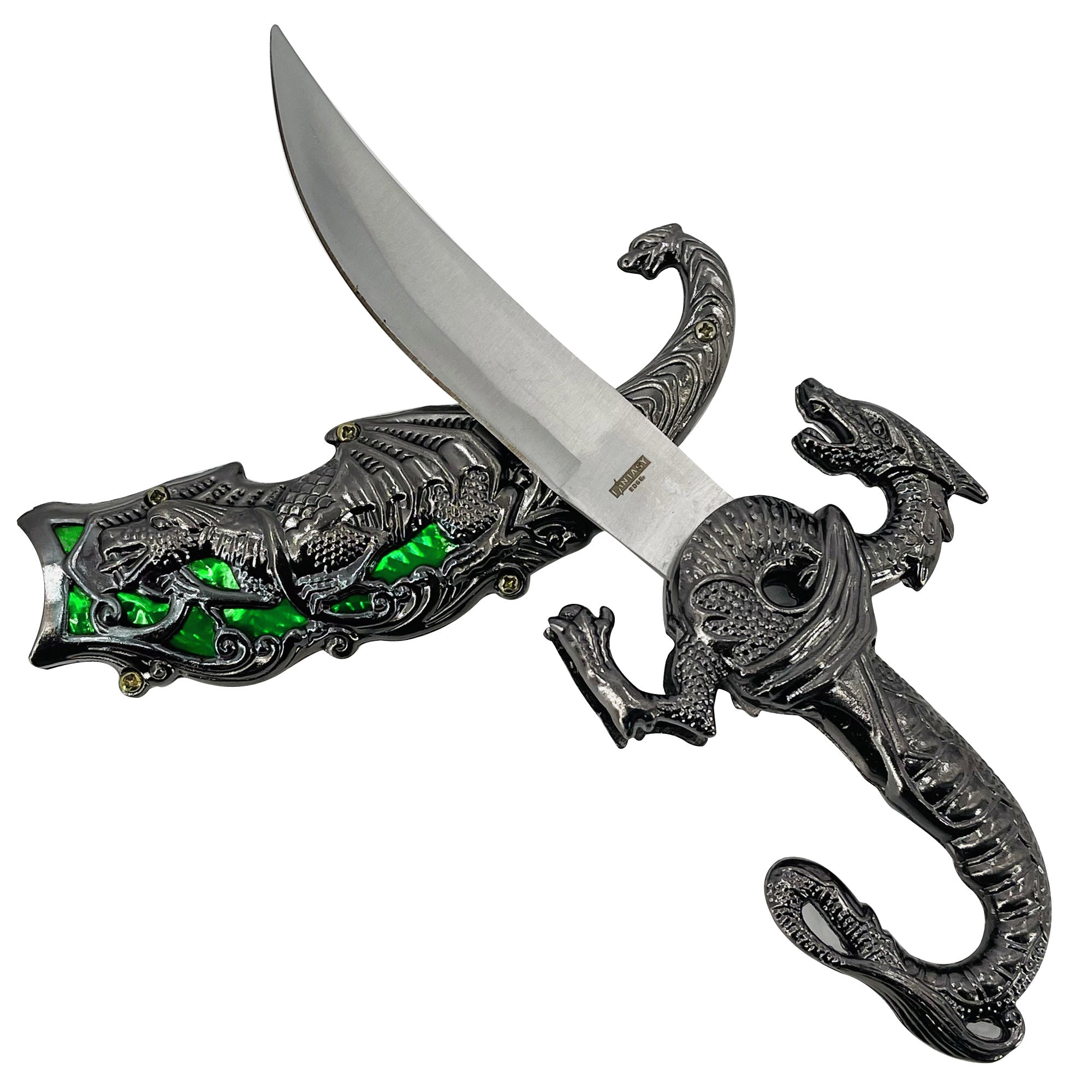 Green Dragon Fantasy Dagger Knife Dagger - Tophatter Daily Deals