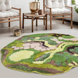 Green Forest Circle Rug Green Jungle Mix Rugs - Tophatter Daily Deals