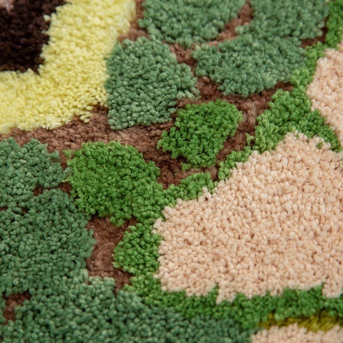 Green Forest Circle Rug Rugs - Tophatter Daily Deals