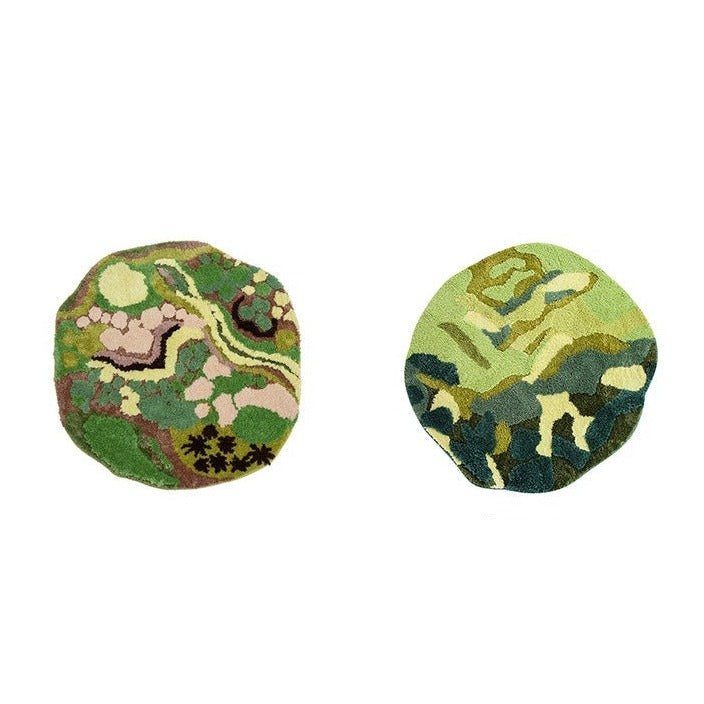 Green Forest Circle Rug Rugs - Tophatter Daily Deals