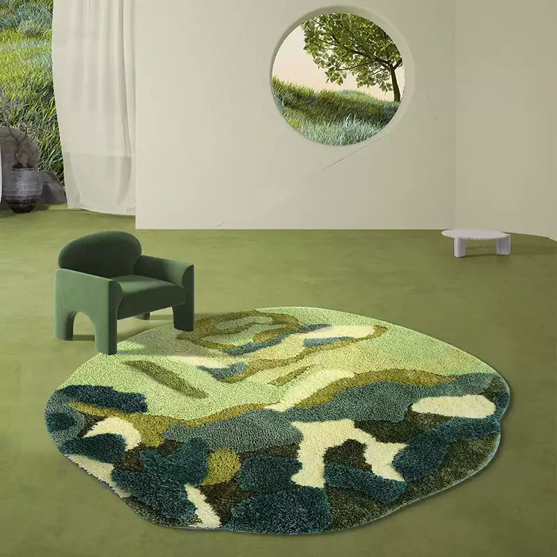 Green Forest Organic Rug Rugs - Tophatter Daily Deals