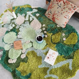 Green Moss Haven Rug 115 x 150 cm Rugs - Tophatter Daily Deals