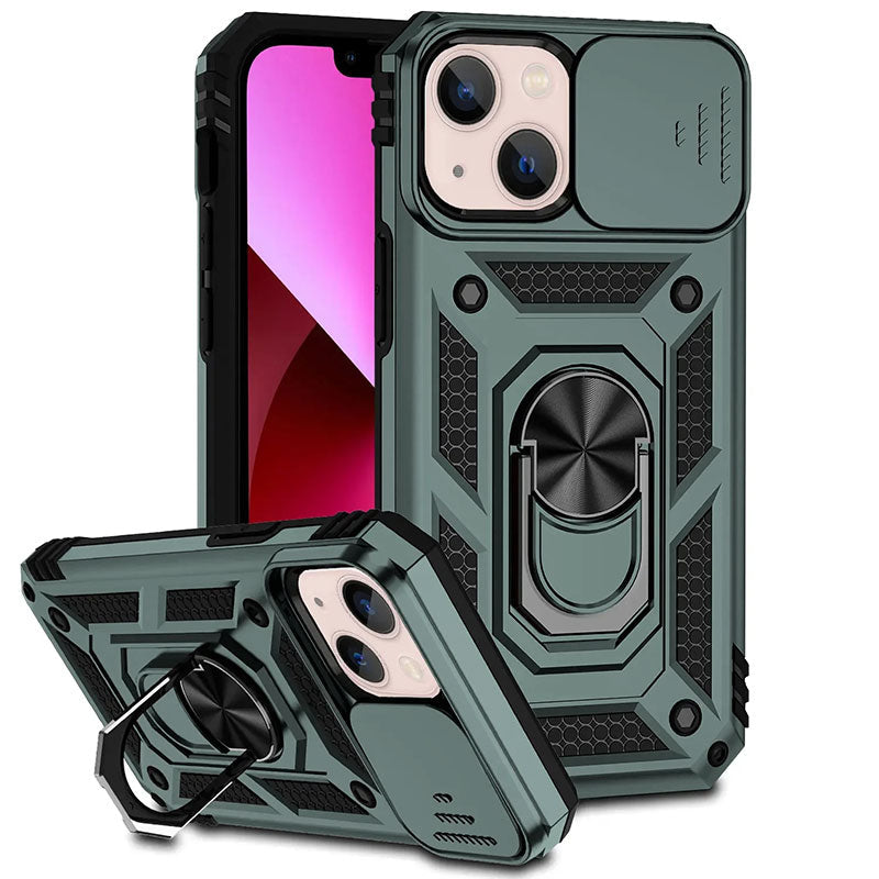 Magnetic Phone Case Rugged Ring Kickstand Fall 2025 Military Green - Tophatter Daily Deals