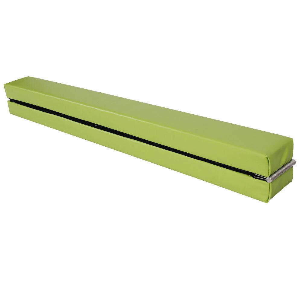 Gymnastic Beams for Home - Foldable Gymnastics Balance Beam 7FT Training Beam Portable Kids Adult Home Gym Green Exercise & Fitness - Tophatter Daily Deals