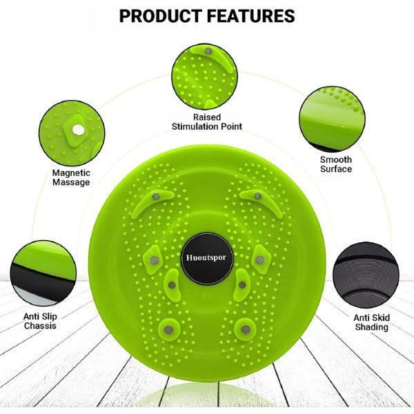 Exercise Twist Board - Waist Disc Board Twister Aerobic Exercise Foot Massage Fitness Reflexology Magnets Simply Fit Board Waist Torsion Disc Exercise & Fitness - Tophatter Daily Deals