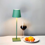 Rechargeable LED Wireless Table Lamp IP65 Outdoor Indoor Green - Tophatter Daily Deals