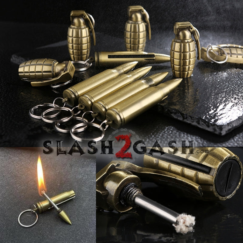 Metal Fire Starter - Emergency Permanent Match Survival Key Chain Key Chain - Tophatter Daily Deals