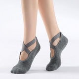 Toeless Yoga Socks - Tucketts Women's Allegro Grey Yoga Socks - Tophatter Daily Deals