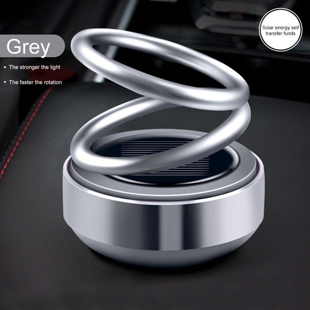 Portable Kinetic Heater - Mini Car Air Fresheners Auto Rotating Double Ring Solar Aromatherapy Perfume Diffuser Grey Car Accessories - Tophatter Daily Deals