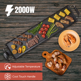 Barbecue Griddle Plate – Electric Teppanyaki Grill Table Top Large BBQ Hot Plate Cookware - Tophatter Daily Deals