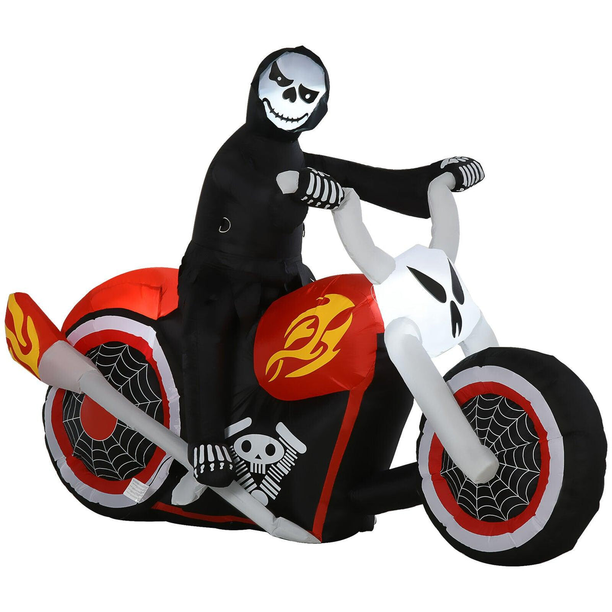 Grim Reaper Motorcycle Halloween - 1.8m Inflatable Grim Reaper Motorcycle Halloween - Tophatter Daily Deals