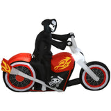 Grim Reaper Motorcycle Halloween - 1.8m Inflatable Grim Reaper Motorcycle Halloween - Tophatter Daily Deals