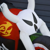 Grim Reaper Motorcycle Halloween - 1.8m Inflatable Grim Reaper Motorcycle Halloween - Tophatter Daily Deals