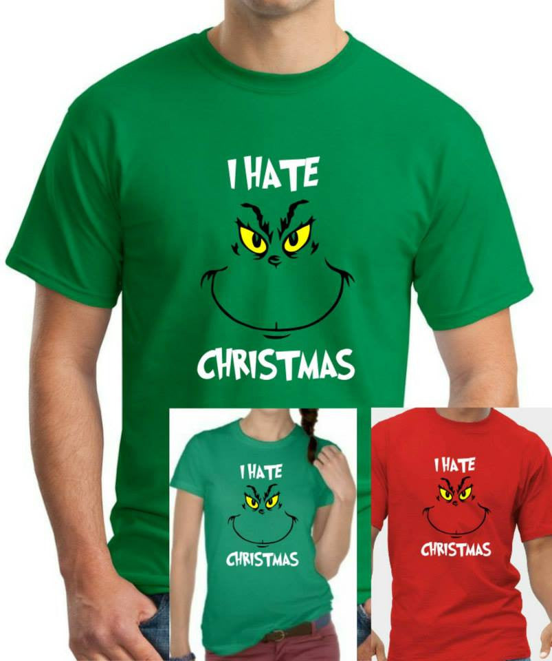 Grinch - I Hate Xmas T-Shirt - Tophatter Daily Deals