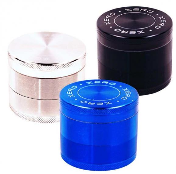 Tobacco Grinder Aircraft Grade Aluminum Herb Spice Crusher 2.5" 4 Piece Black Collectible Weapons - Tophatter Daily Deals
