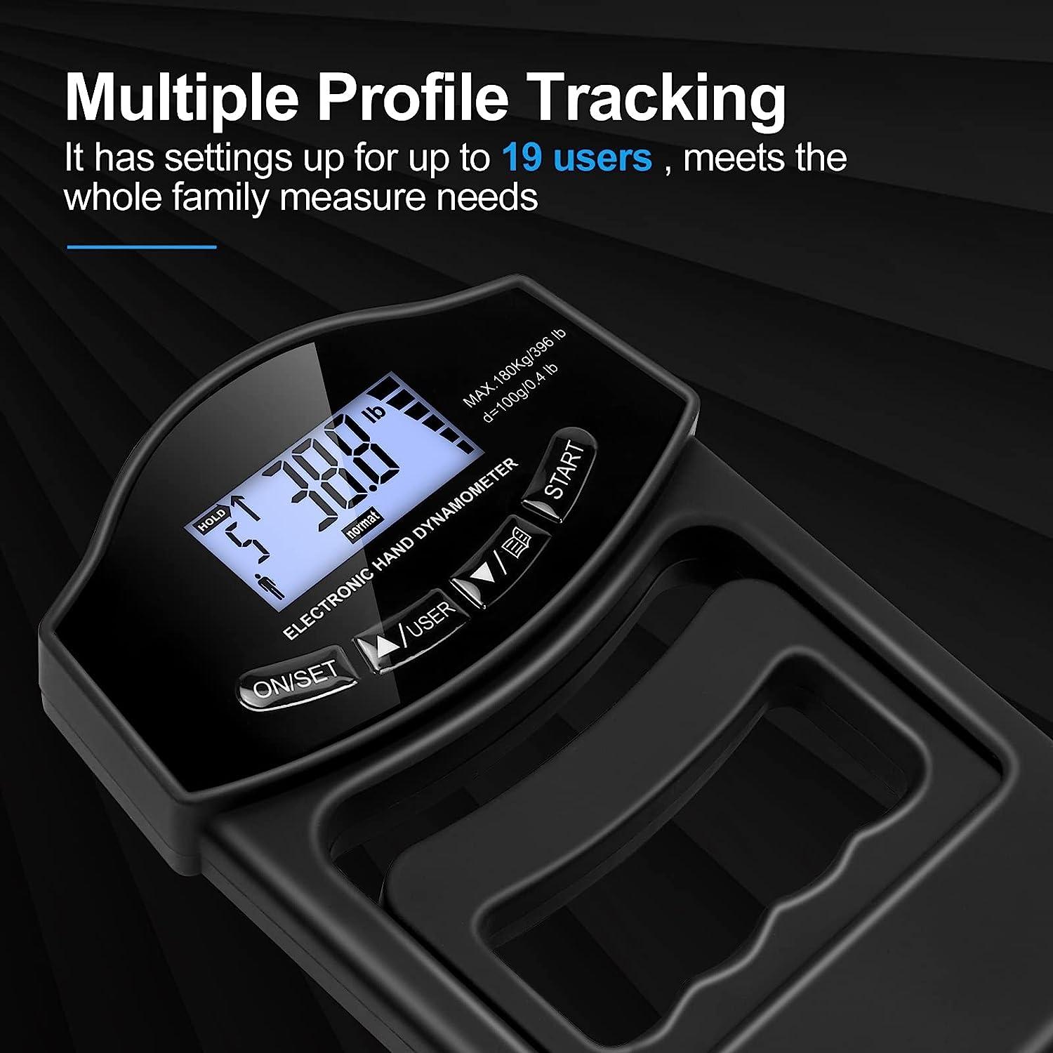 Hand Grip Dynamometer - Digital Hand Dynamometer Grip Strength Measurement Meter Auto Capturing Electronic Hand Grip Power Personal Care - Tophatter Daily Deals