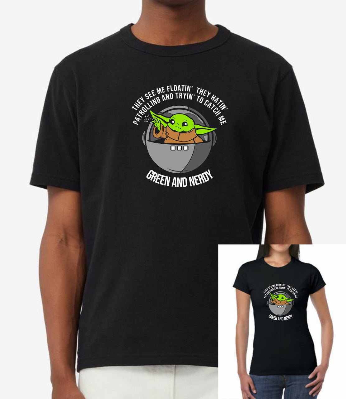 Grogu/Baby Yoda - Green And Nerdy T-Shirt - Tophatter Daily Deals