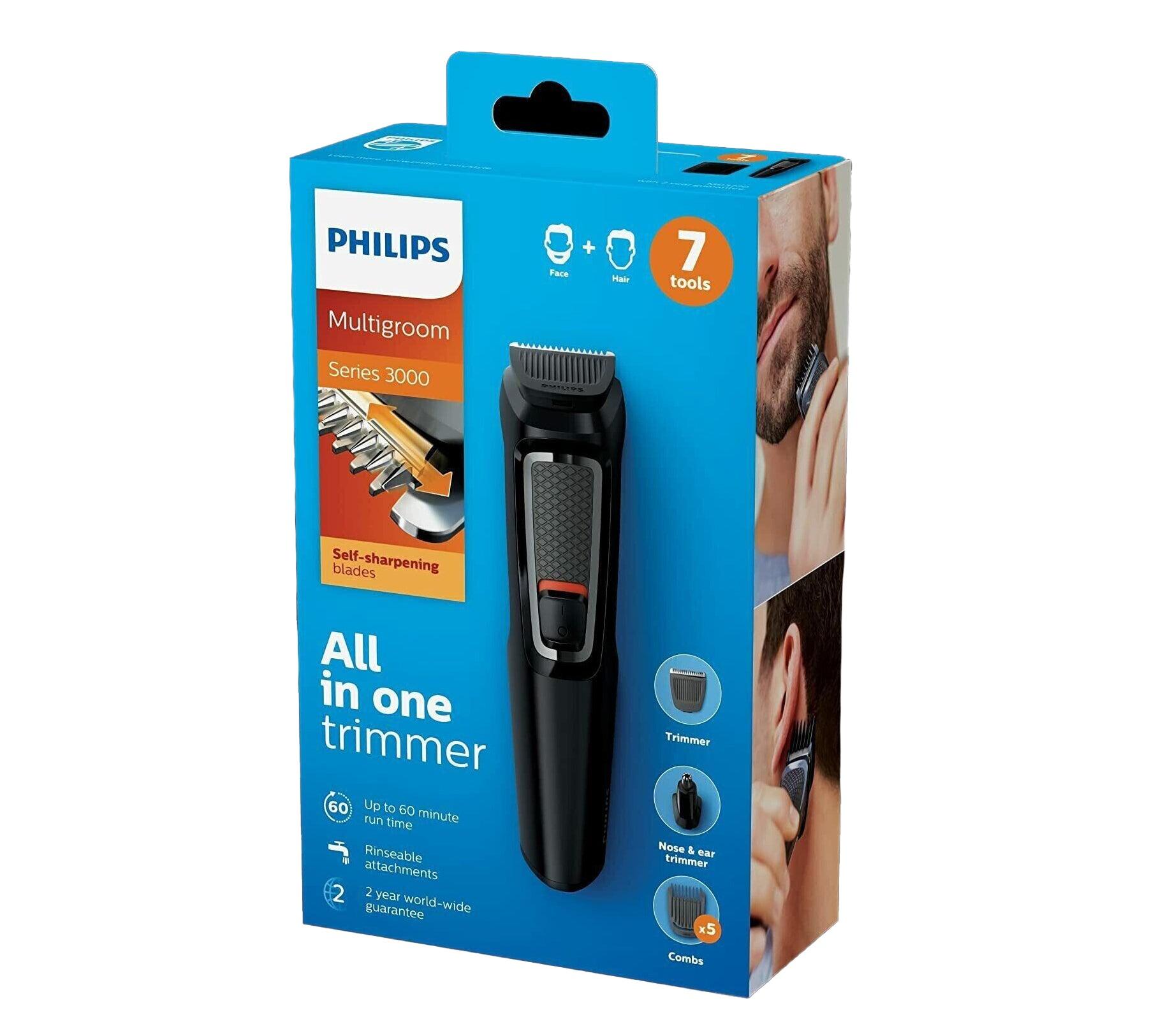 Beard Grooming Kit With Trimmer - 7 in 1 Mens Hair Clipper Cordless Electric Trimmer Shaver Rech Personal Care - Tophatter Daily Deals