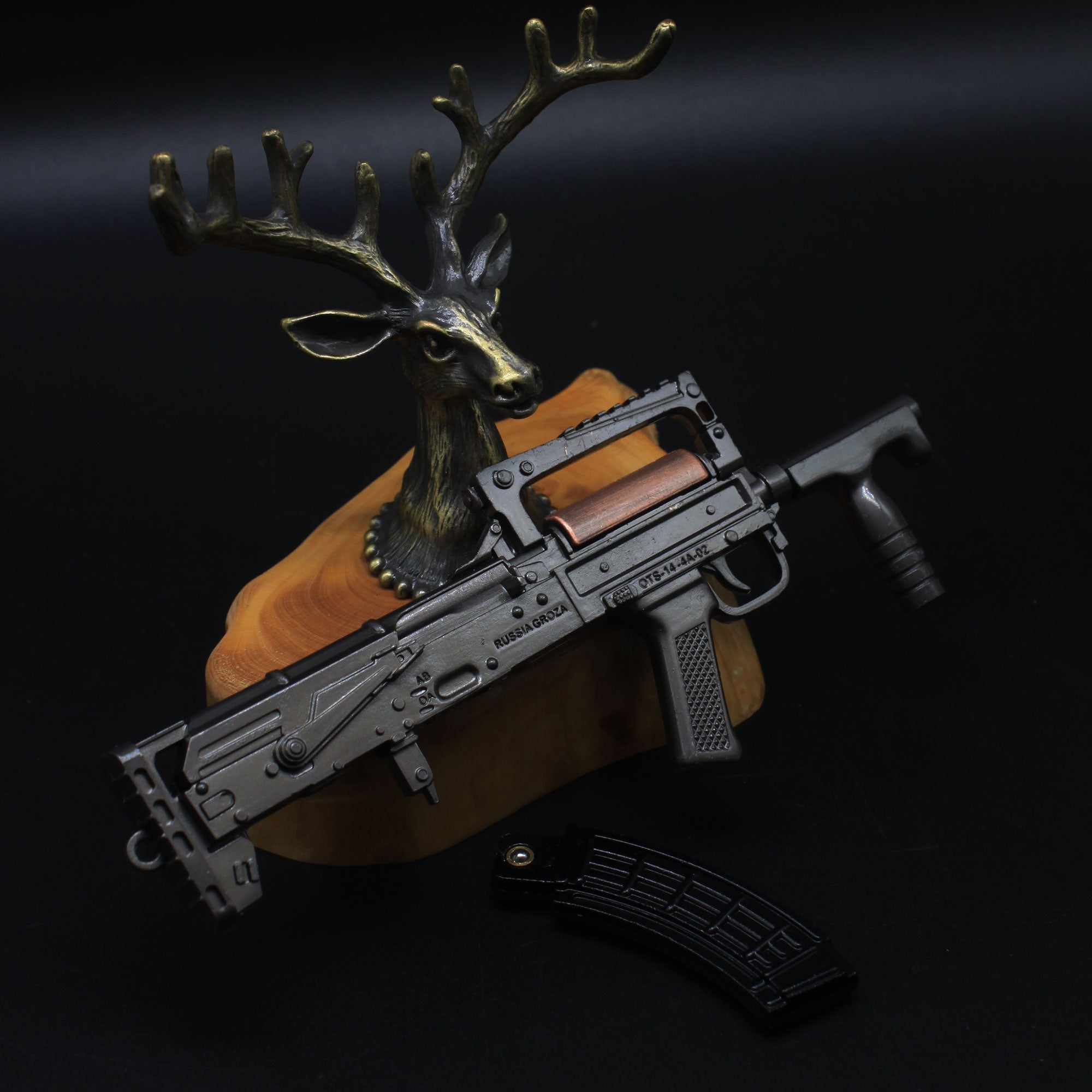 OTs-14 Groza Miniature Metal Gun Model Alloy Gun 17CM/6.9" - Tophatter Daily Deals