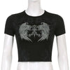Grunge Y2K Aesthetic Vintage Basic Tees Black - Tophatter Daily Deals