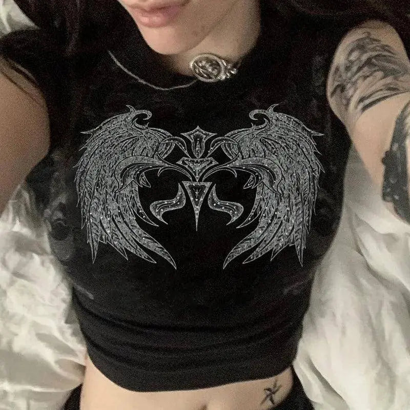 Grunge Y2K Aesthetic Vintage Basic Tees - Tophatter Daily Deals