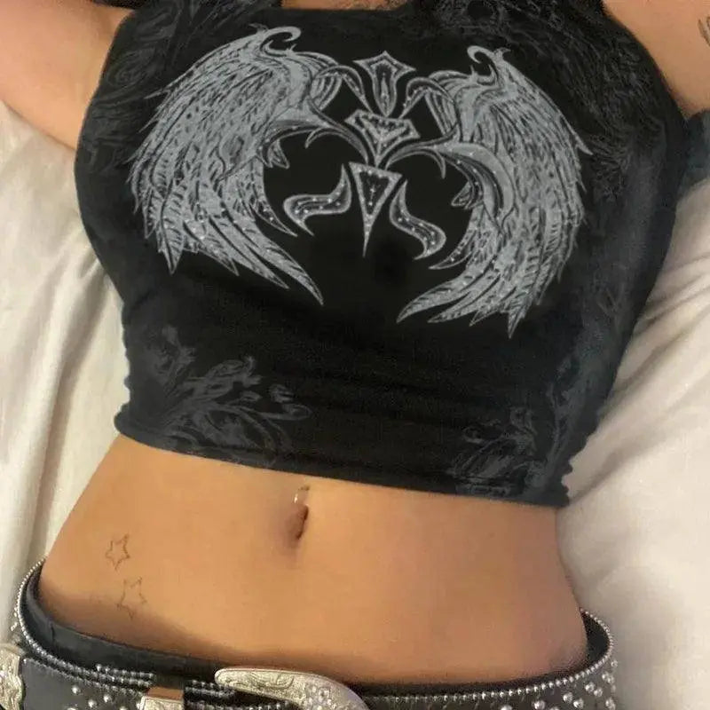 Grunge Y2K Aesthetic Vintage Basic Tees - Tophatter Daily Deals