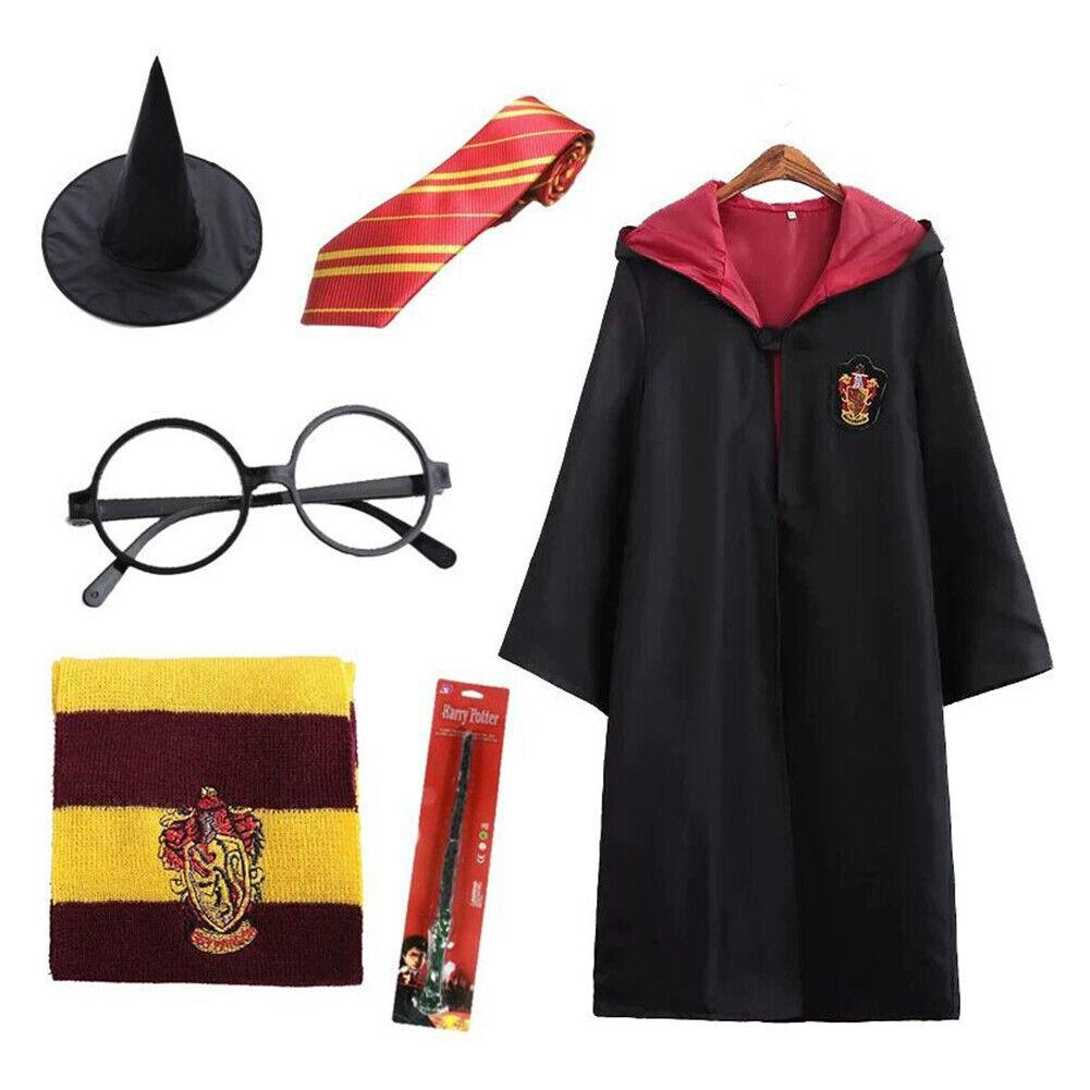 Harry Potter Costumes - Harry Potter Gryffindor Ravenclaw Slytherin Robe Cloak Tie Costume Wand Scarf Gryffindor Apparel & Accessories - Tophatter Daily Deals