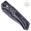 Quick Shot Pistol Grip Black Automatic Knife w/ Saftey Lock Knife-Auto - Tophatter Daily Deals