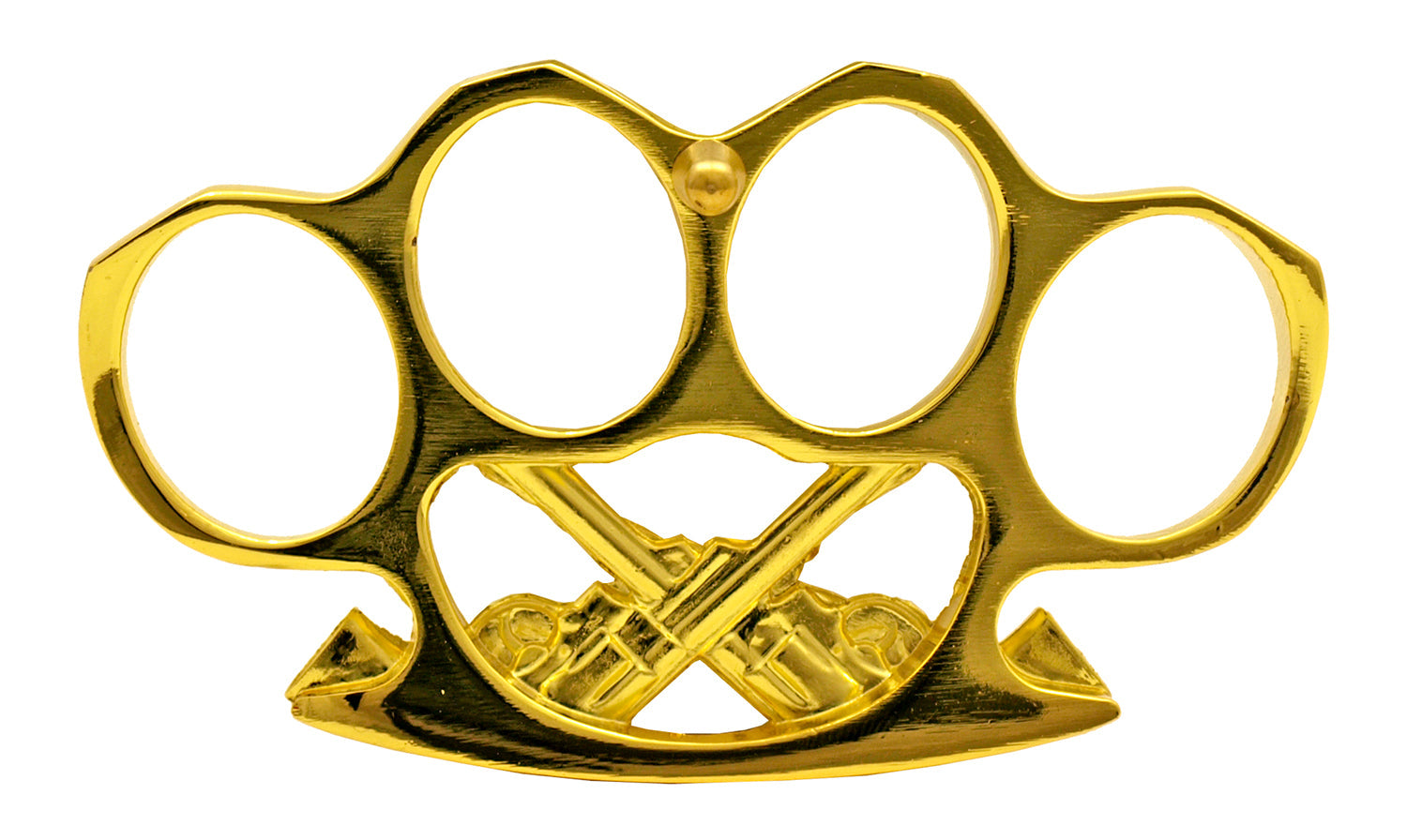 Gunslinger Brass Knuckles Crossed Pistols Handcuff Chain - Asst. colors Belt Buckle - Tophatter Daily Deals