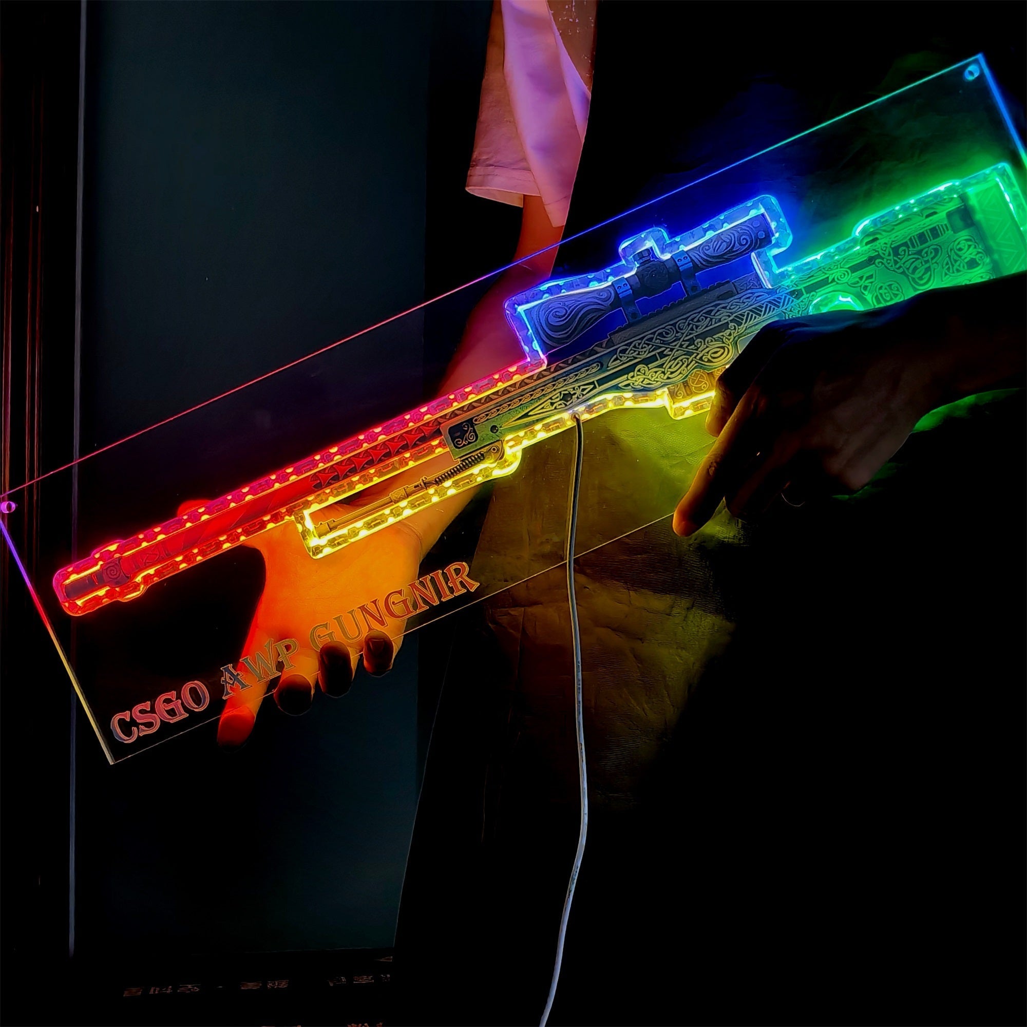 AWP Gungnir Sniper Gun Neon Lamp Wall Decor - Tophatter Daily Deals