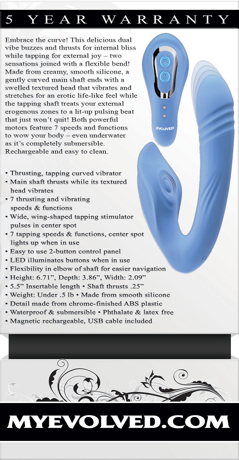 Evolved Tap and Thrust Dual Vibrator > Vibrators > Unconventional - Tophatter Daily Deals